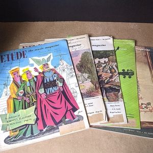5 Etude Music Magazines from 1950